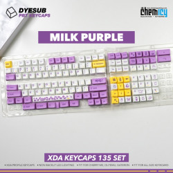 Keycaps Milk Purple PBT Dye-subs 131 Set XDA Profile